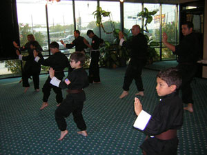 Wang's Martial Arts Kung Fu rank test picture